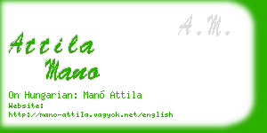 attila mano business card